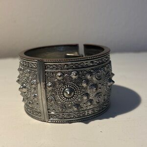 Intricate Silver Cuff Bracelet